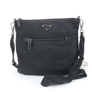 Prada Tessuto Nylon Triangle Logo Leather Shoulder Messenger Bag for Men